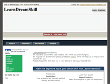 Tablet Screenshot of learndreamskill.com